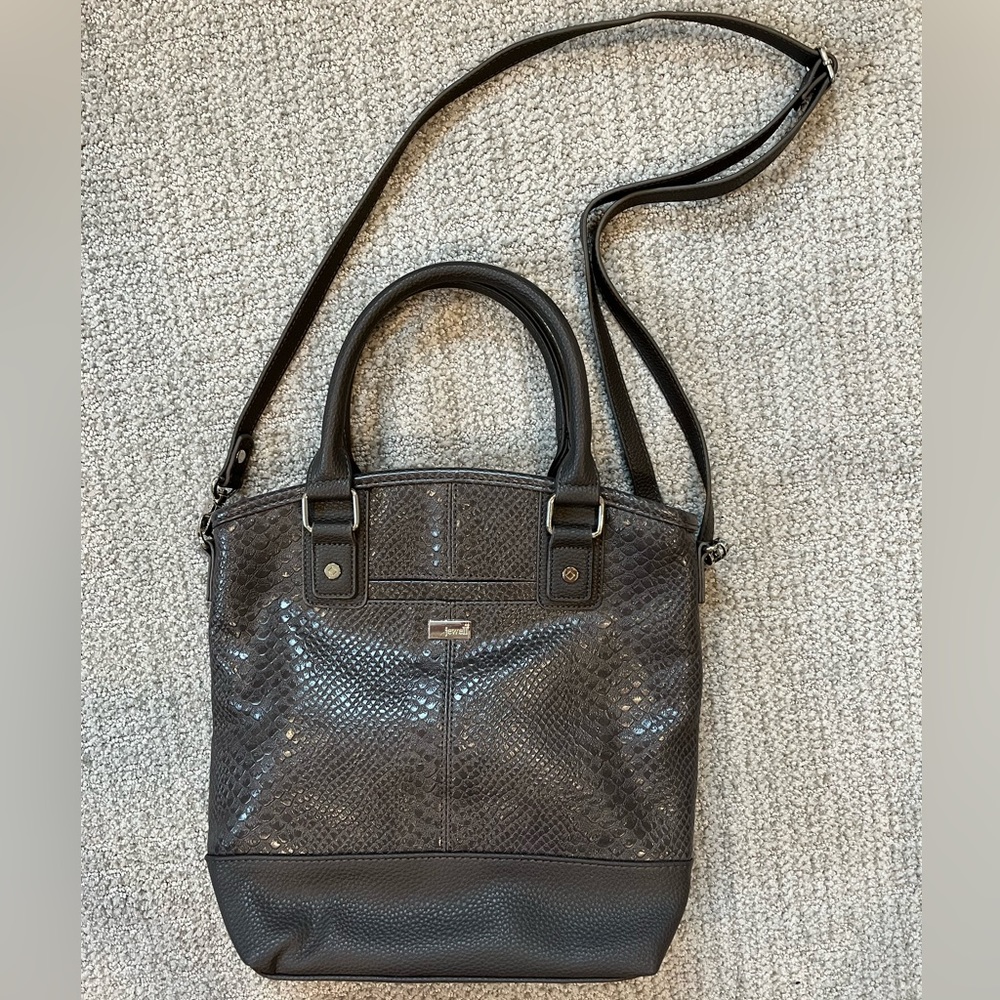 Thirty-one Jewel faux snakeskin bag